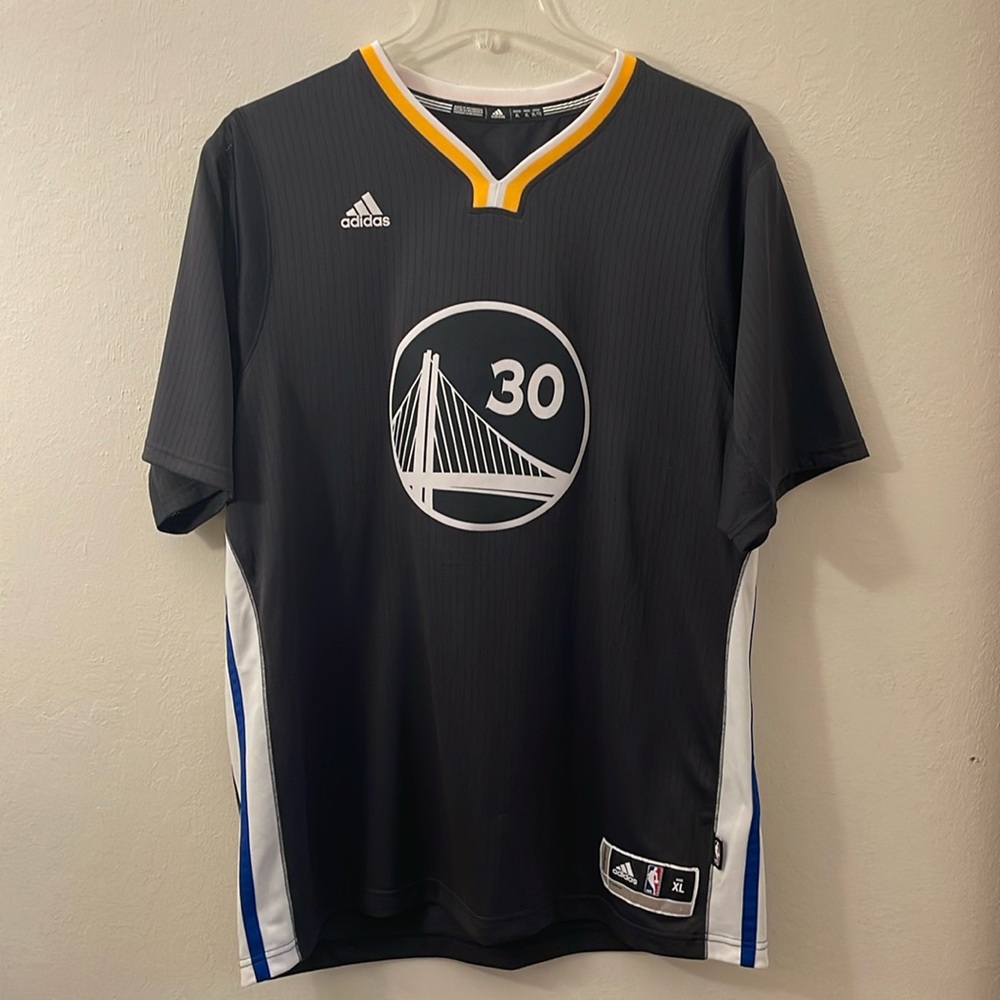 Adidas Slate Grey Steph Curry Golden State Warriors Jersey Sz XL